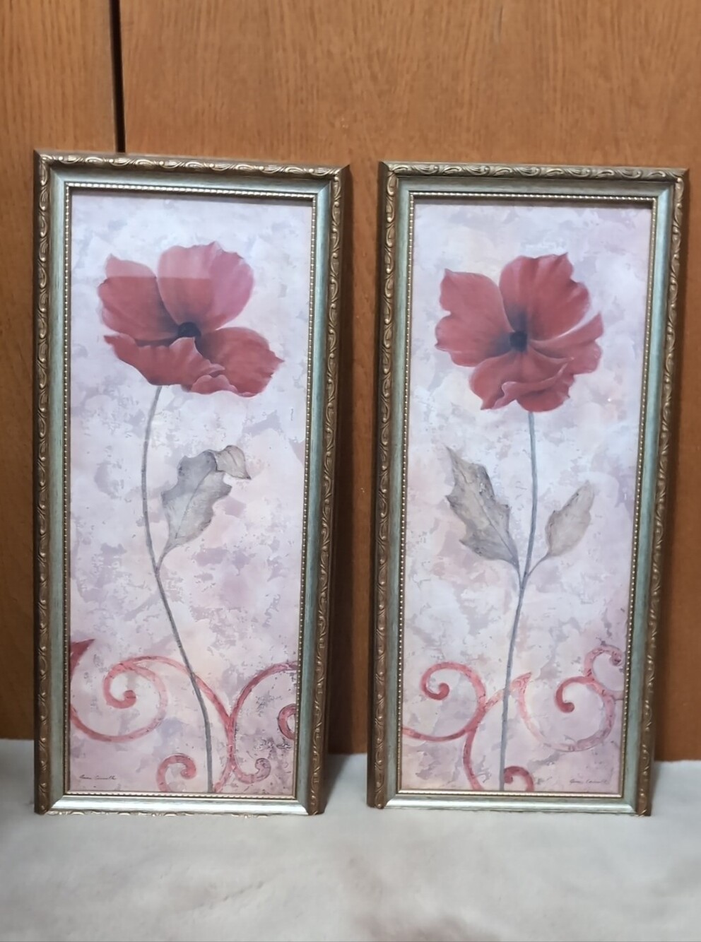 Red Poppy Wall Art Print (Set of 2)
